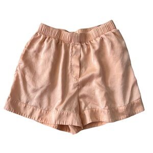 Lunya Washable Silk Pajama Bottoms Shorts Bottom Small S Peach